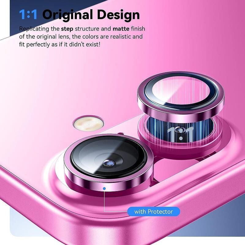 Стъклени Рингове за Камера за Apple iPhone 16 Pro | 15 Pro Max Plus