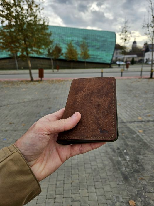 Portofel pasaport handmade din piele naturala