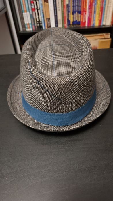 Palarie Fedora, gri-albastru, marime 60, C&A