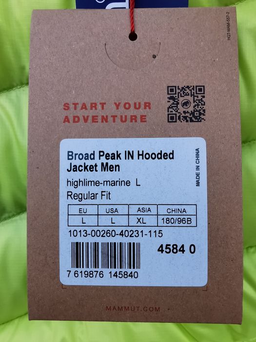 Geacă Puff nouă Mammut Broad Peak