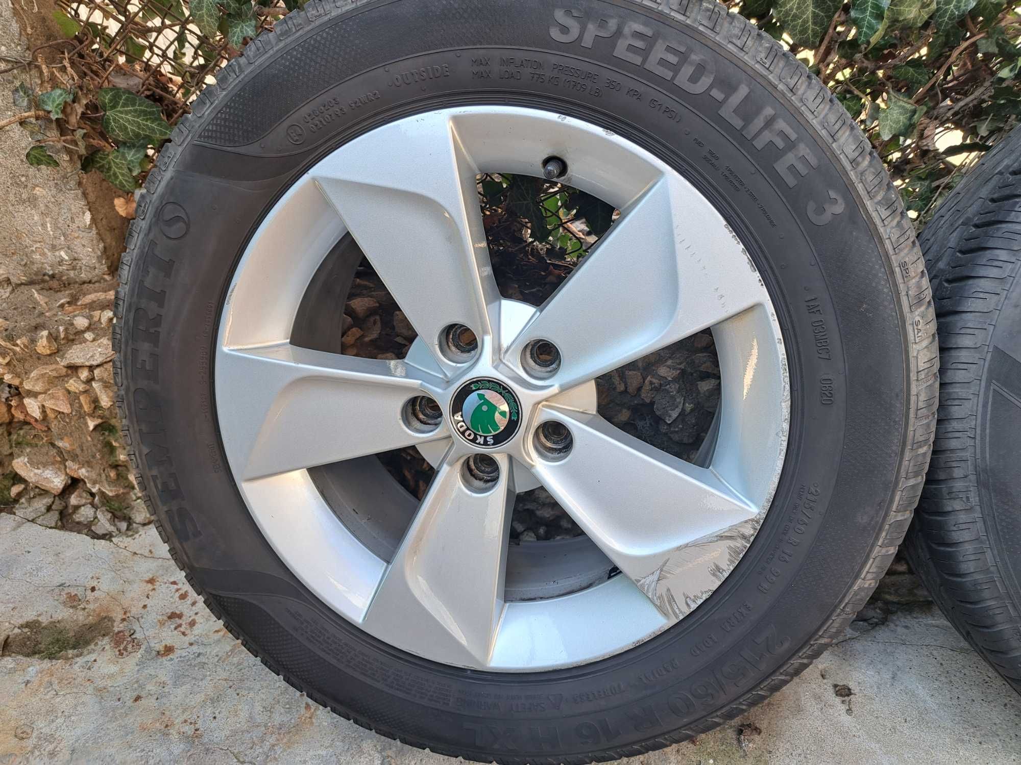 Джанти с гуми за шкода,vw,seat,