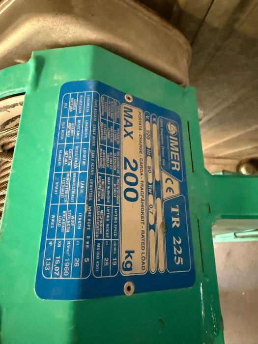 Scripete electric Imer, electropalan 200 kg