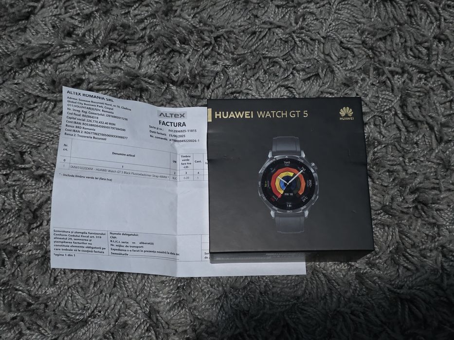 Huawei Watch GT 5 46mm ca nou, garantie Altex 2 ani