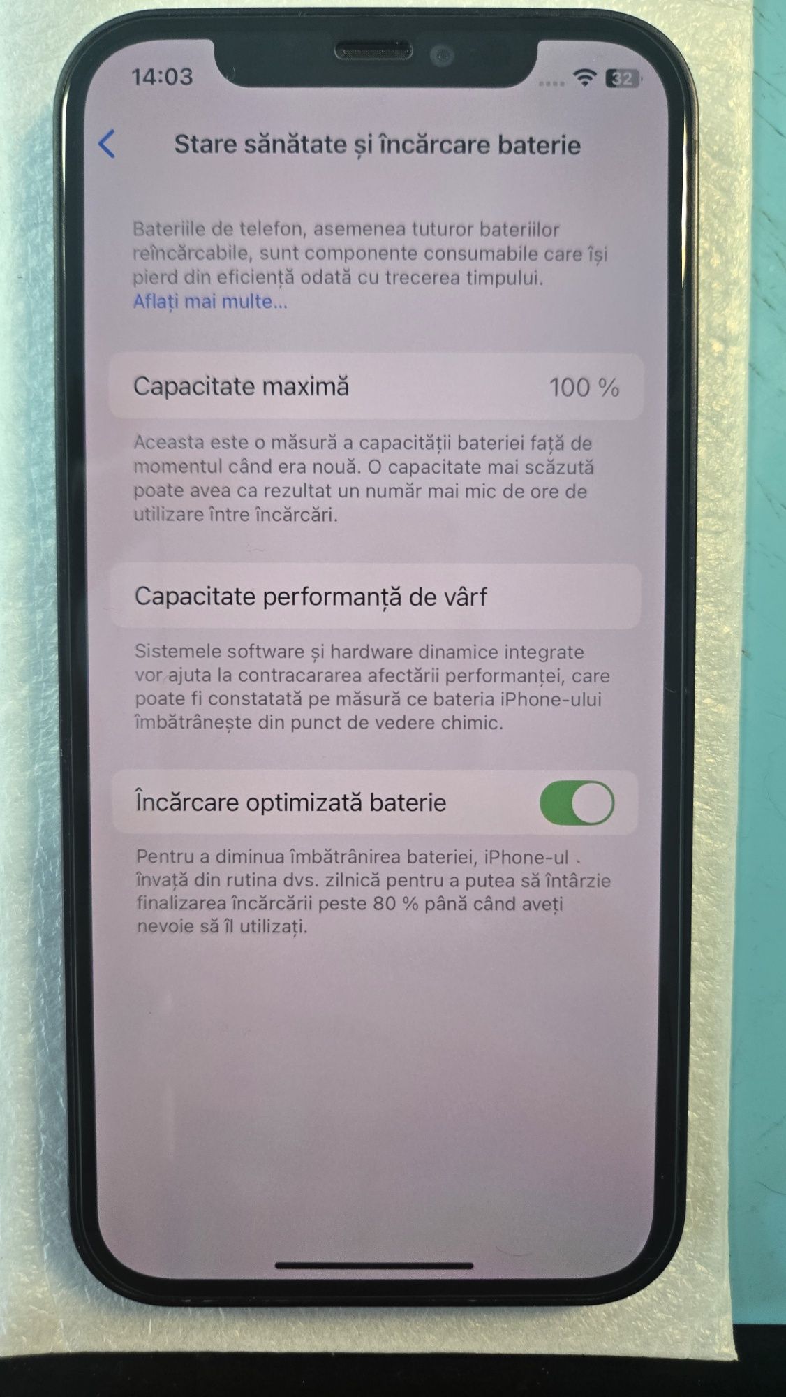 APPLE iPhone 12 5G, 128GB, Negru, Aspect 10/10, Sanatate 100%