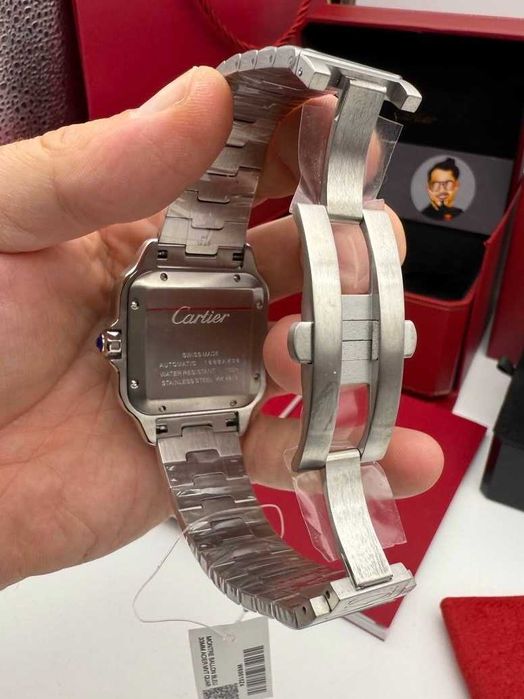 cartier santos 100 silver green