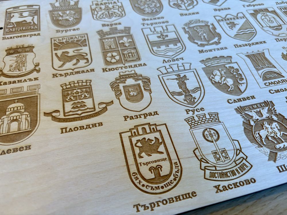 Дървена карта пъзел на България