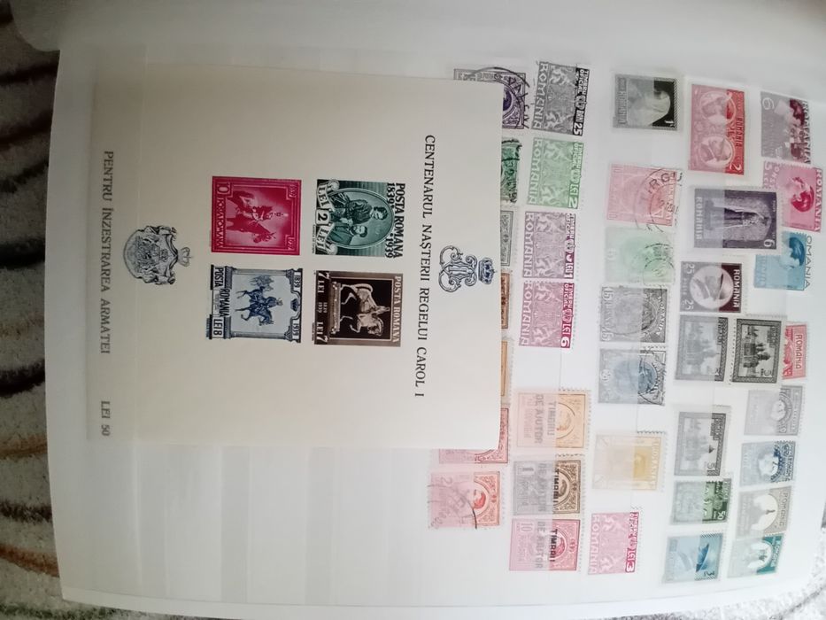 Vand colecție timbre românești perioada 1859-1945