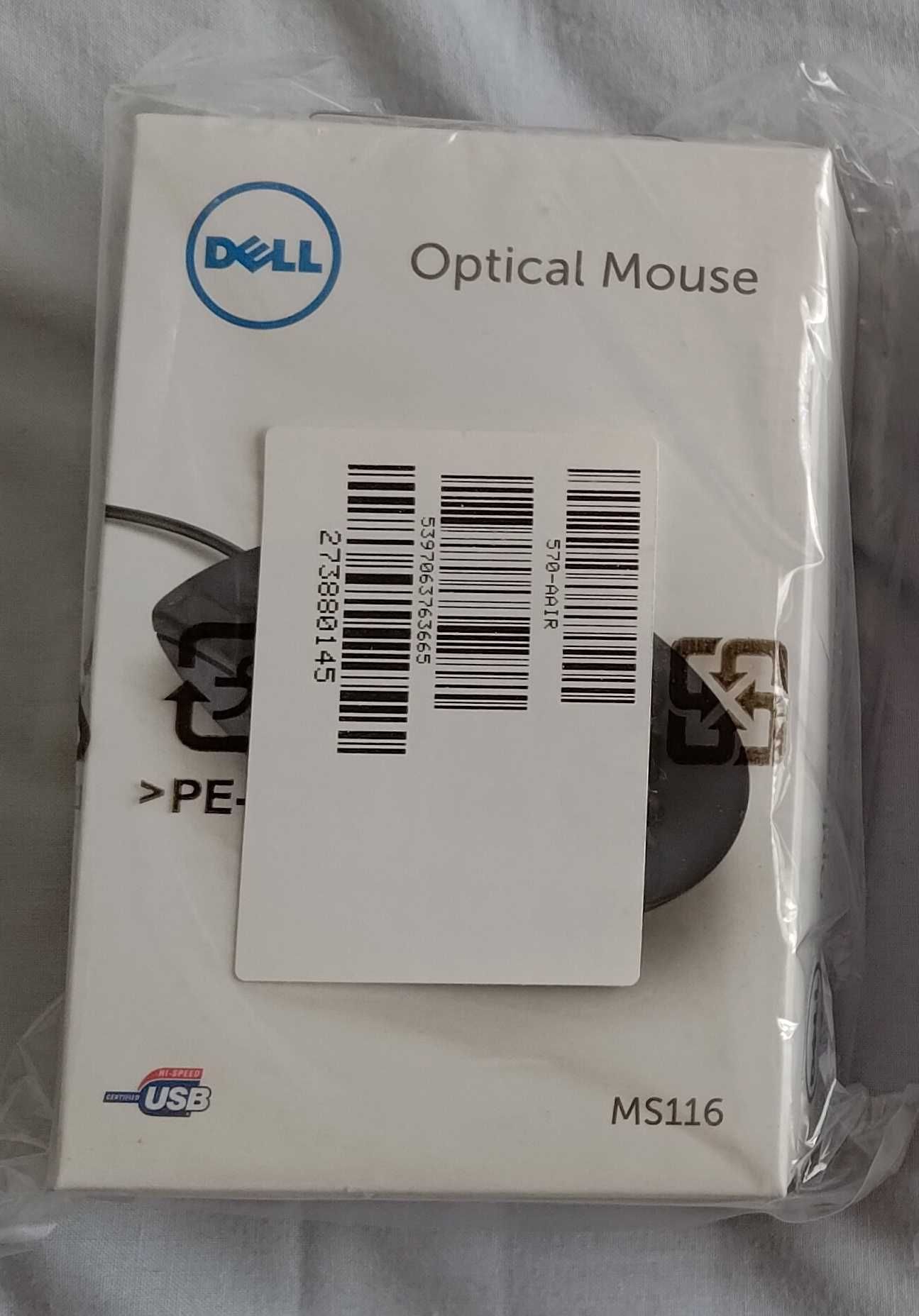 Mouse optic Dell MS116, USB, Negru sigilat