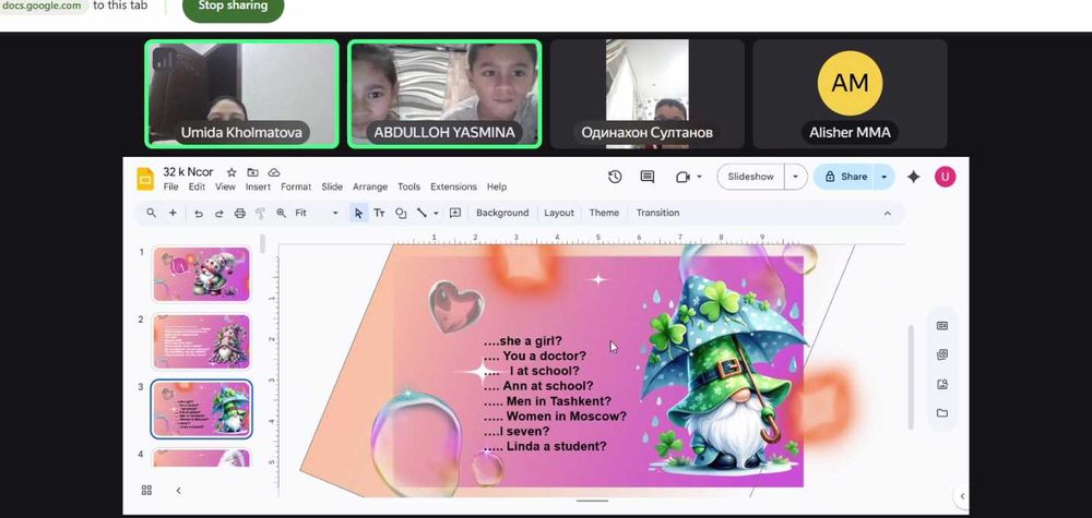 Онлайн Уроки Английского Umida Anarhan. Прогресс с первого урока!