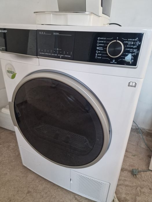 Сушилня Sharp KD-HHH8S8GW3*** , 8 kg, E , E , Бял