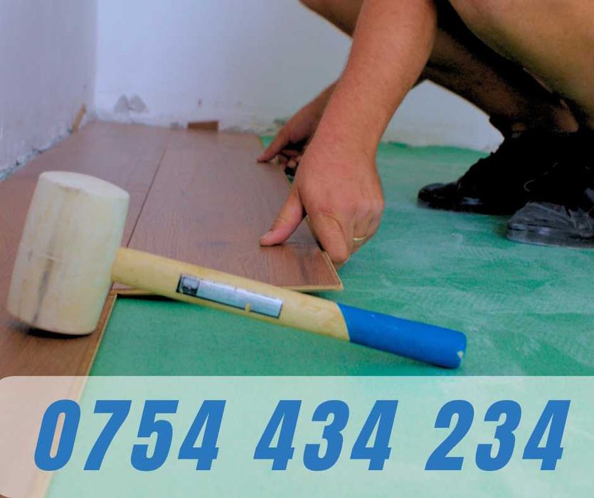 Montaj parchet cu meseriaș