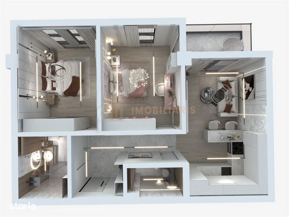 COMISION ZERO-Apartament 3 camere  imobil nou zona Constantin Brancove