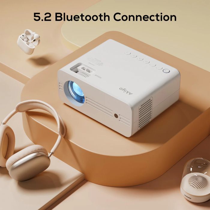 Proiector LED Akiyo O7, Wi-Fi, Bluetooth, Nou