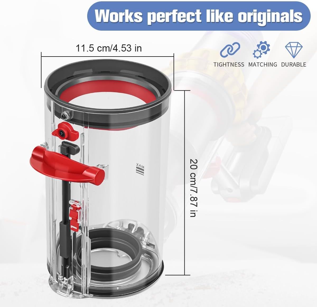 Dyson V11, V15 контейнер за прах + филтър, резервни части