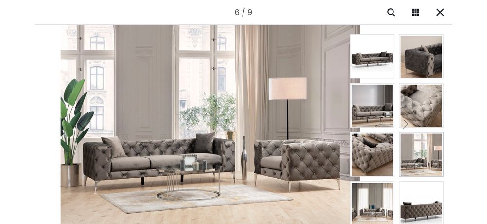 Set canapea cu fotoliu gri