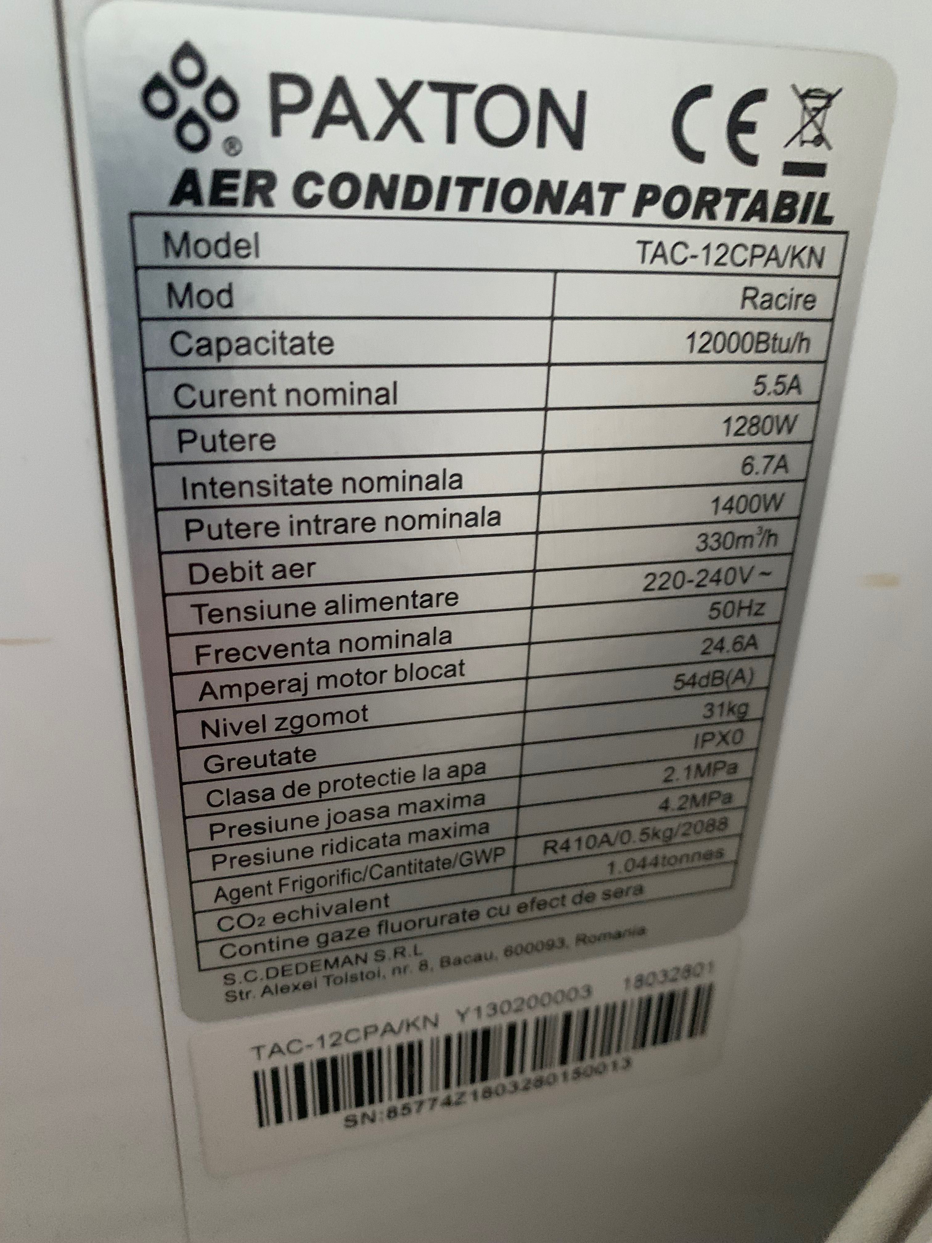 AC Mobil Paxton 12000 btu