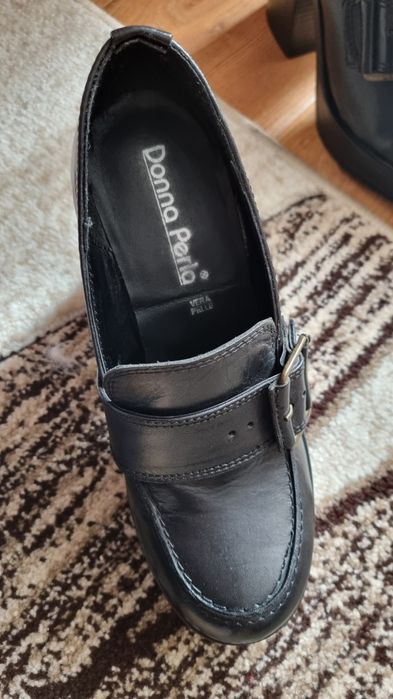 Pantofi de piele tip mocasin