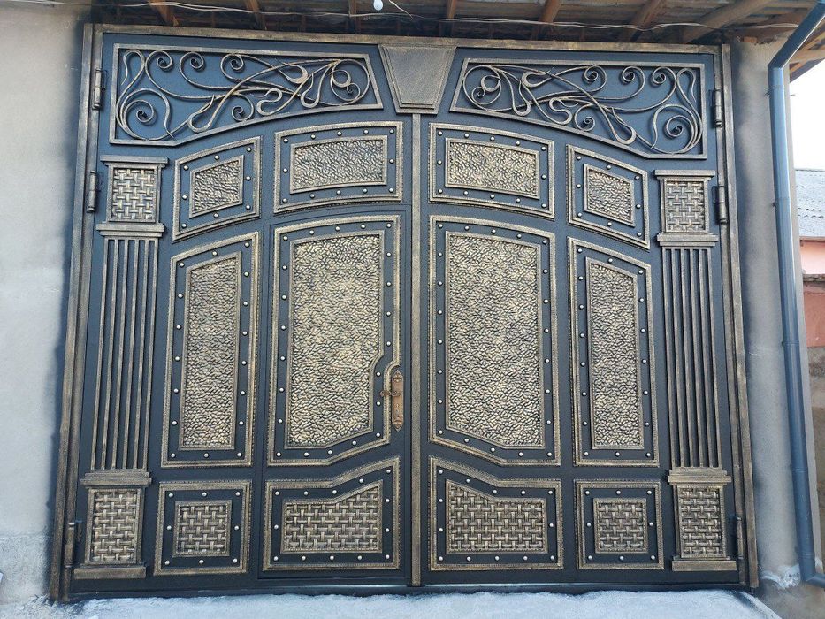 Решотка дарвоза навес