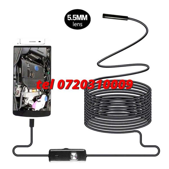 Camera Endoscopica Inspectie Auto  6leduri Hd720p  2m