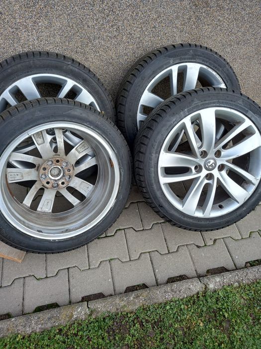 Vând 4 jante aliaj 18x8J cu anvelope noi de iarna de 235/45/R18