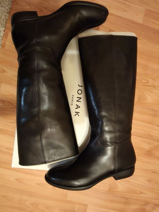Cizme piele negre noi cu eticheta Jonak Paris