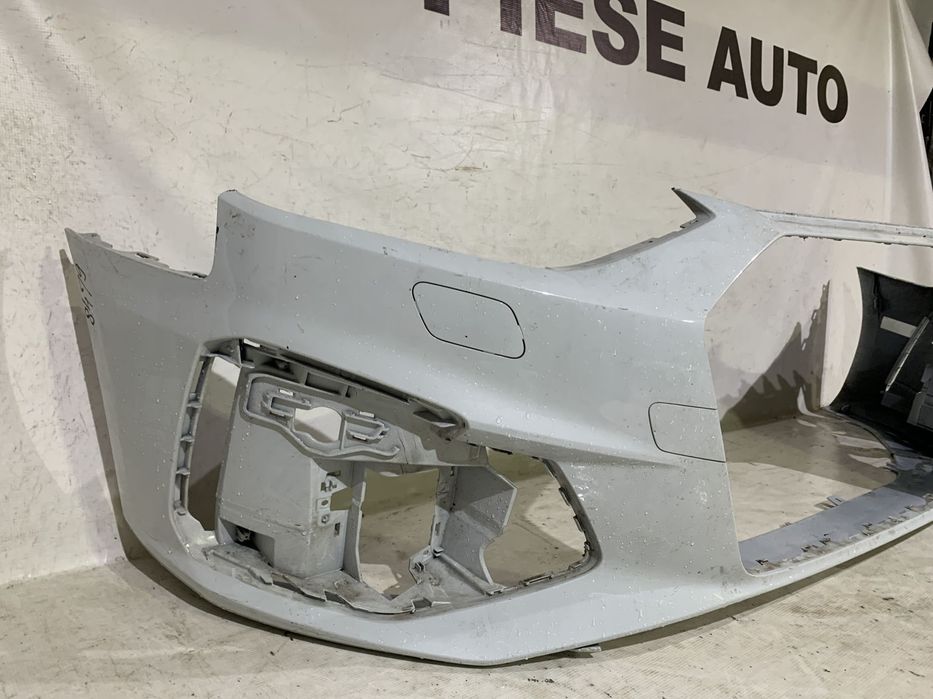 Bara fata Audi A4, B9, facelift, S-Line, 2020, 2021, 2022, 2023, 2024, cod origine OE 8W0807437AQ, cu gauri pentru spalatori faruri.