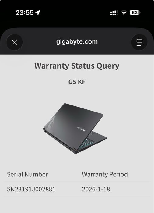 Gigabyte G5 KF 16GB RTX 4060 512GB SSD