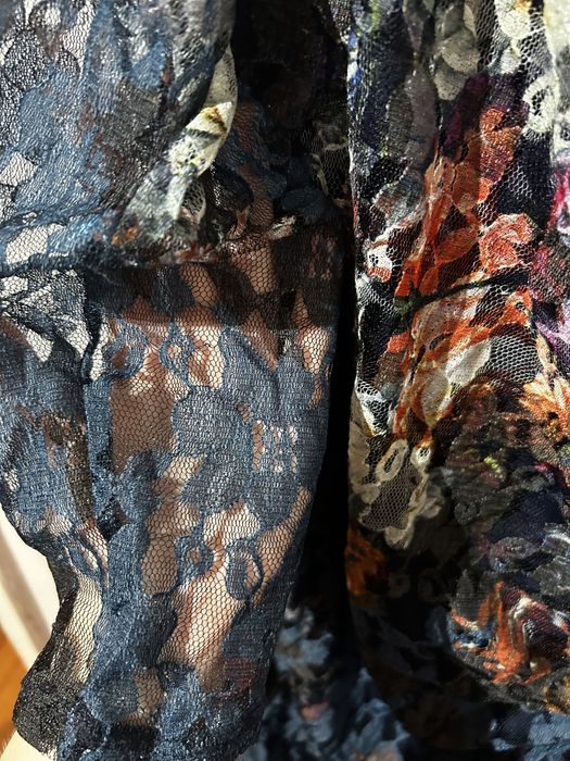 Rochie imprimeu floral albastra