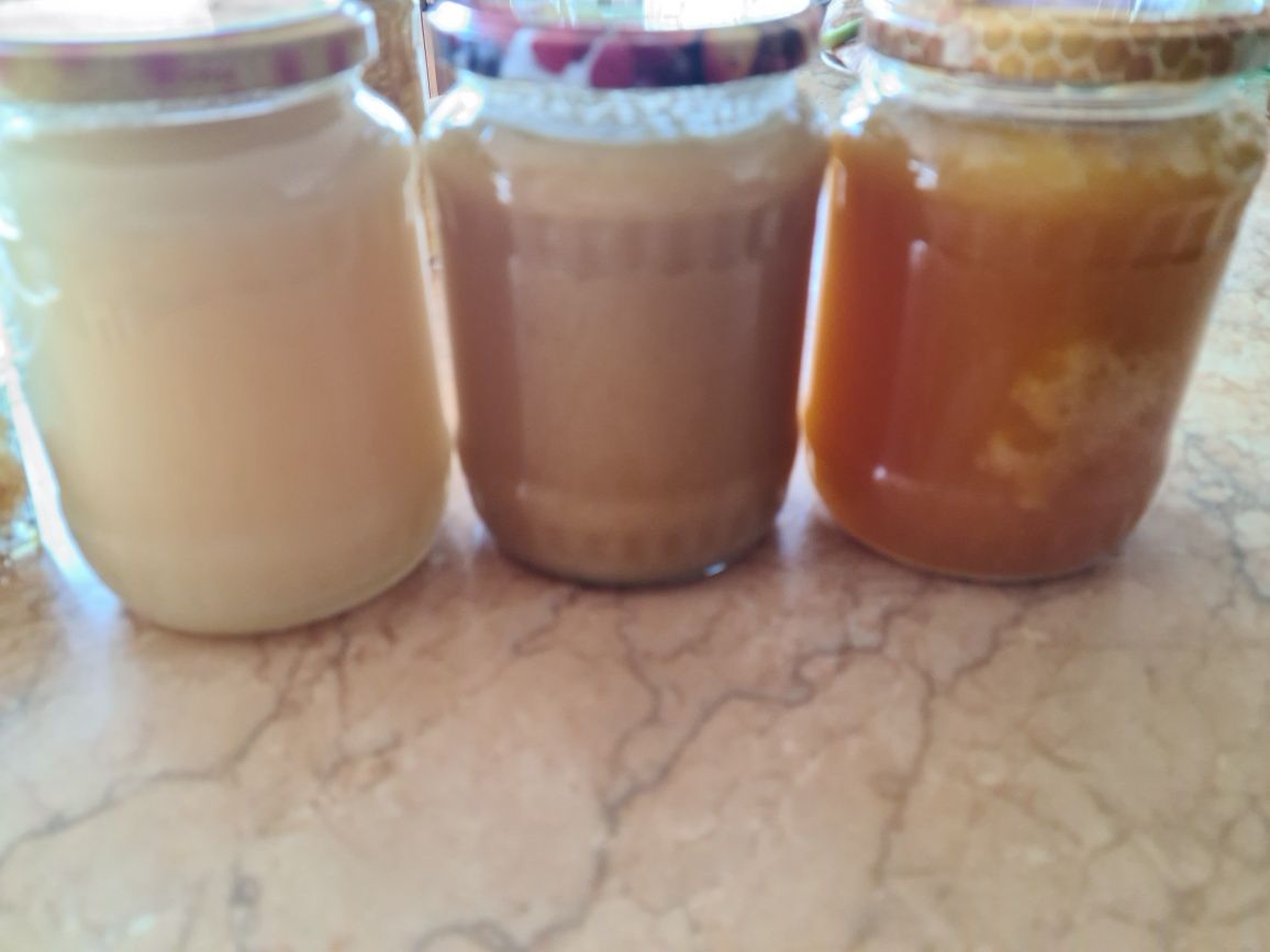 Miere de albine , rapita poliflora , miere cu fagure.