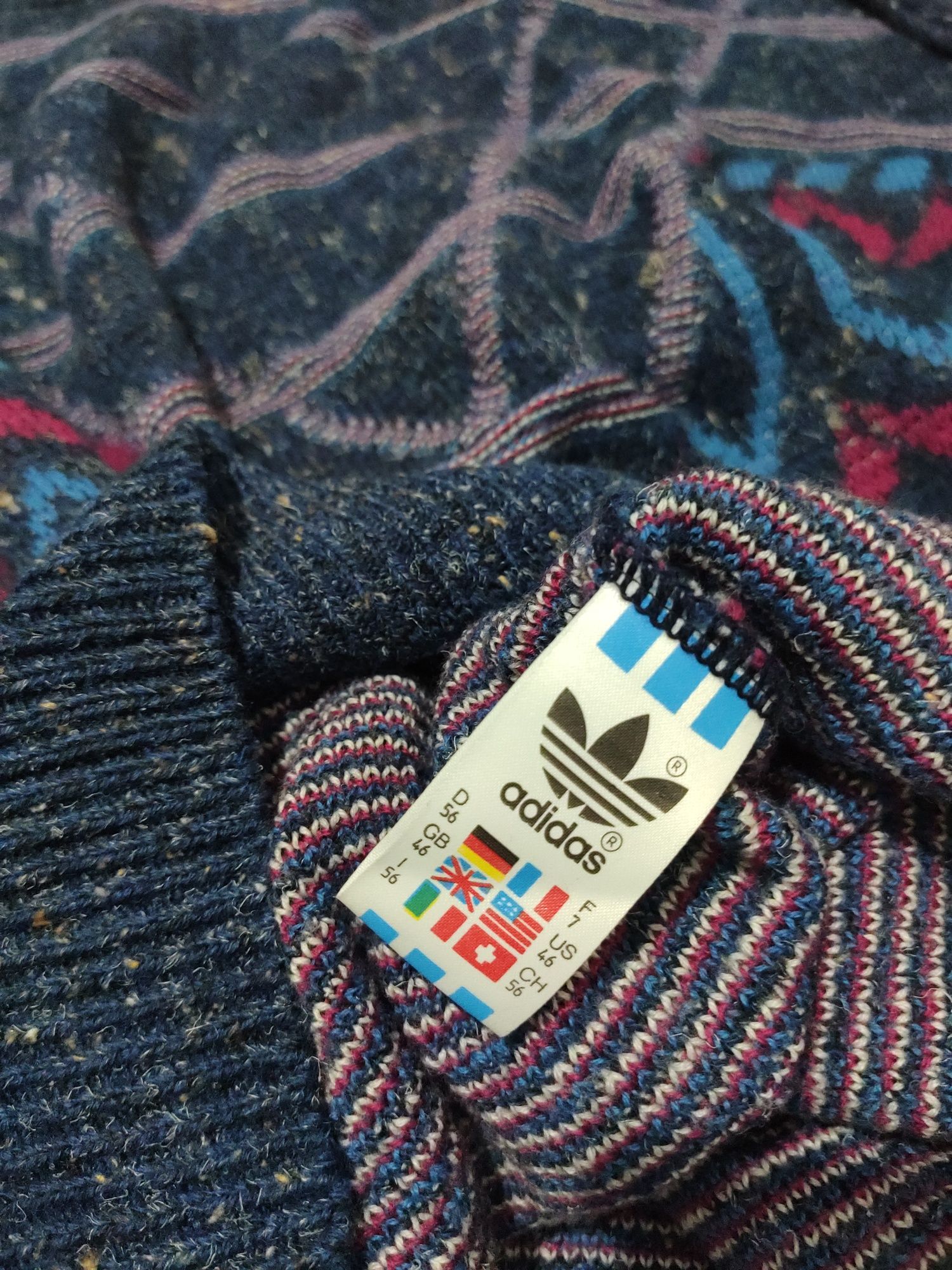 Pulover din lână Adidas vintage Made in Austria mărimea 56 (XXL)