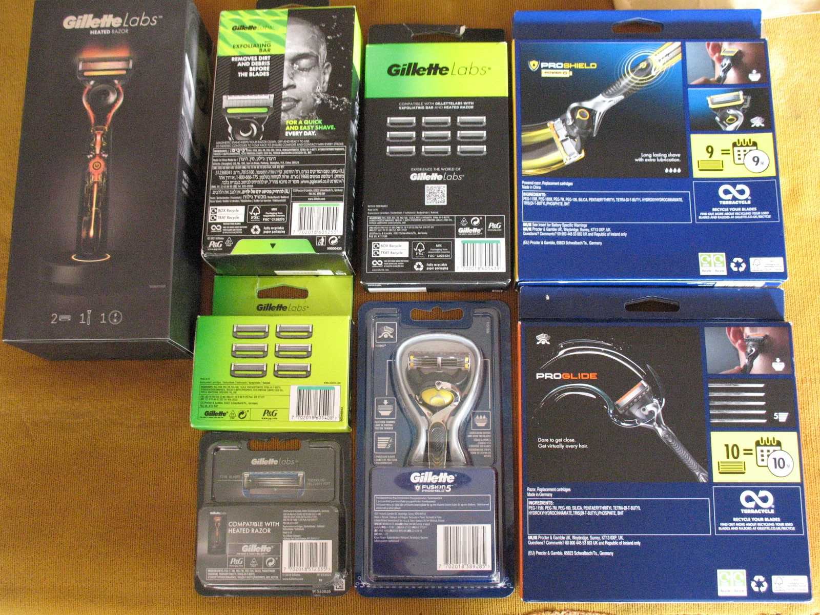 Gillette Labs Heated Razor ,Fusion ProGlide Proshield Power blades