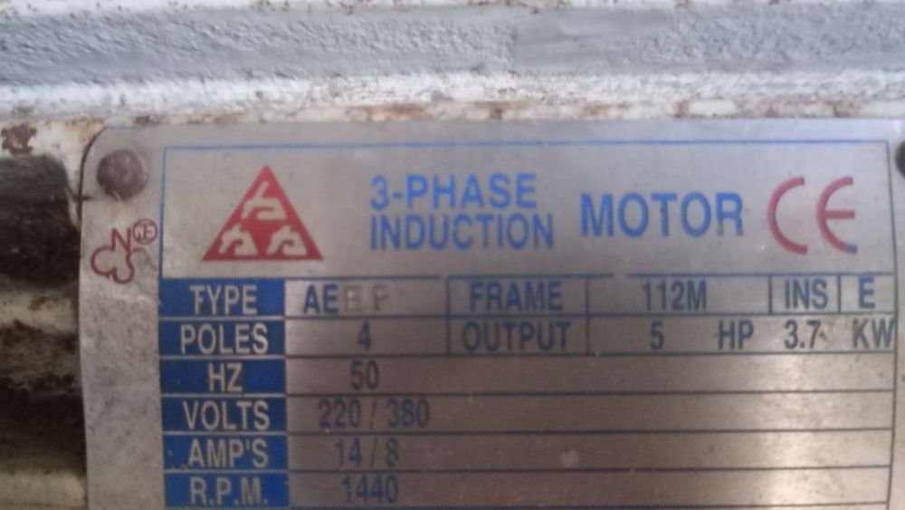 Motor trifazic 3.7 kw 1440 rotați