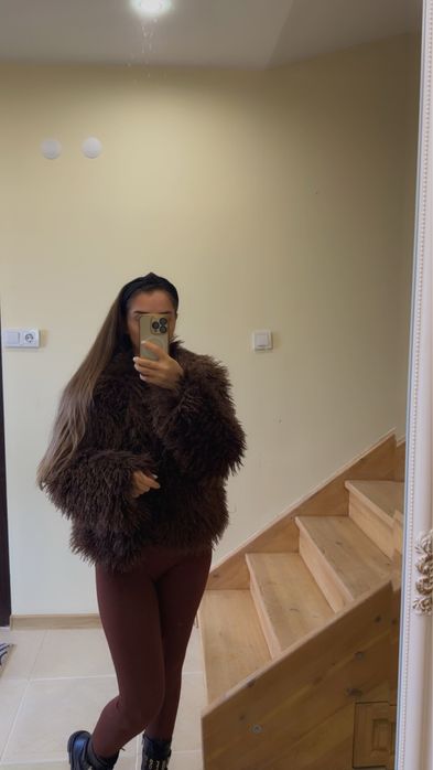 Най- модното хит палто!!! Тип монголска вълна 2025