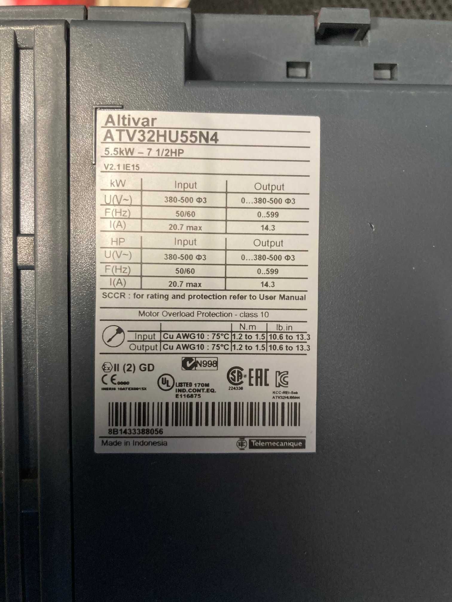 Честотен регулатор(инвертор) Altivar 32 5,5кw 400V AC