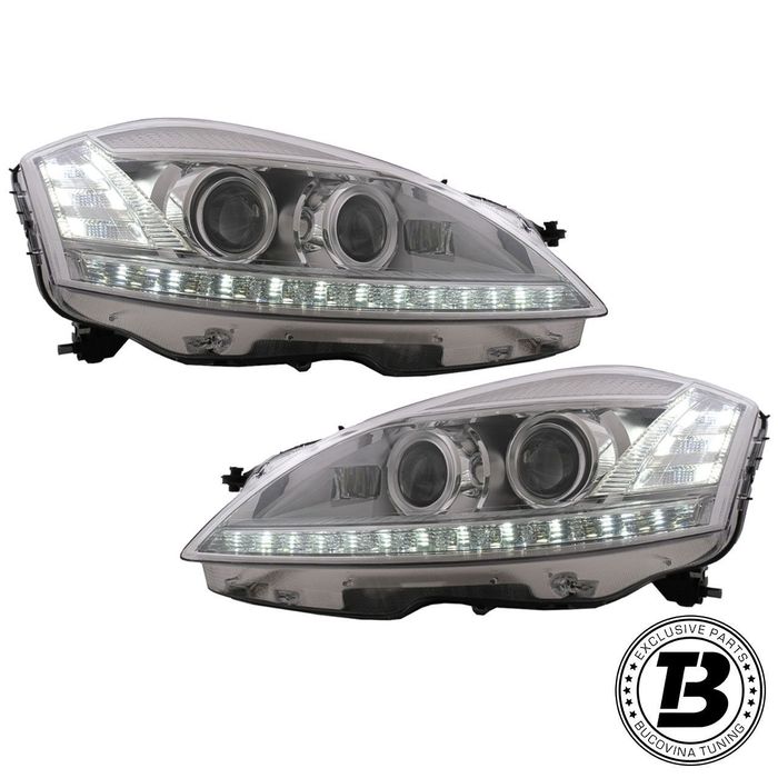 Faruri LED compatibile cu Mercedes S Class W221 Facelift Design