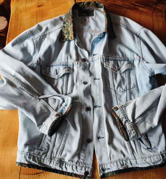 Мъжки винтидж оригинални маркови дънкови якета графити надписи М L Xl