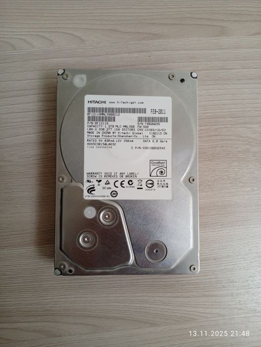 Жесткий диск на 1.5тб в отл состоянии