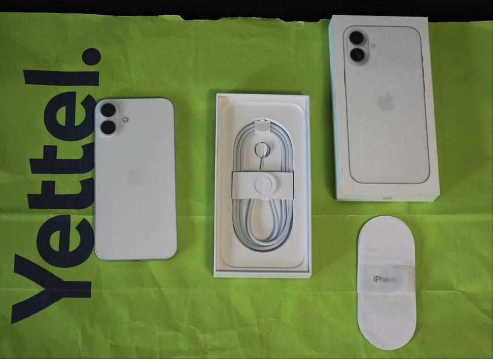 96% 256GB iPhone 16 Plus + Yettel Гаранция 2027г. White / Бял