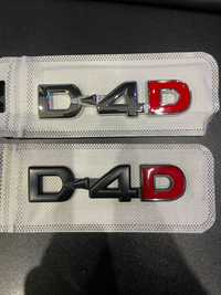 Емблема надпис лого D4D D-4D Toyota/Тойота черна и хром