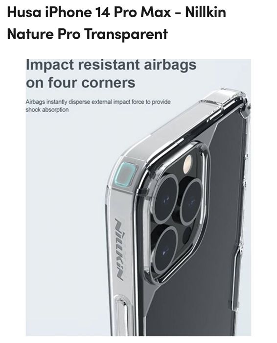 Husa iPhone 14 Pro Max - Nillkin Nature Pro Transparent