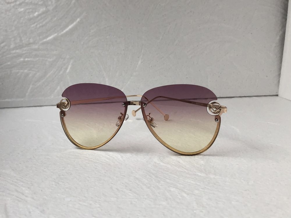 Дамски слънчеви очила авиатор  4цвята черни розови лилави жълти F 2478