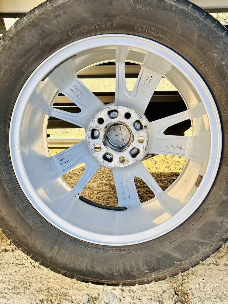 Set 4 jante model nou AUDI R16-5x112,66.6mm,ET35,anvelope vară,ca NOI