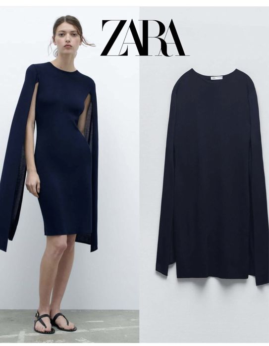 Rochie Zara eleganta mâneci capa marime S M L