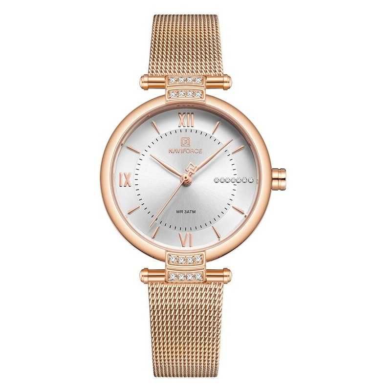 Дамски часовник Naviforce Quartz Watch, Златист, Бял