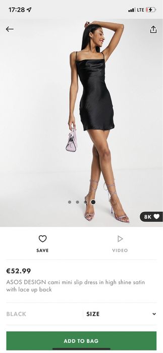 Rochie satin ASOS