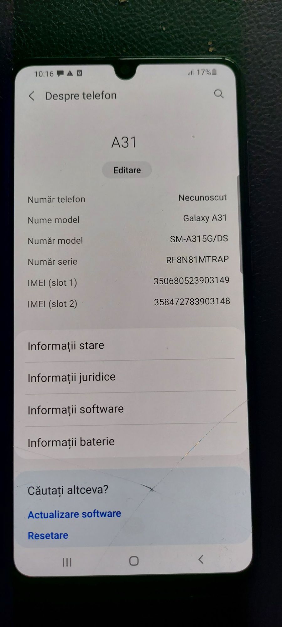 Samsung galaxy A 31 dual sim