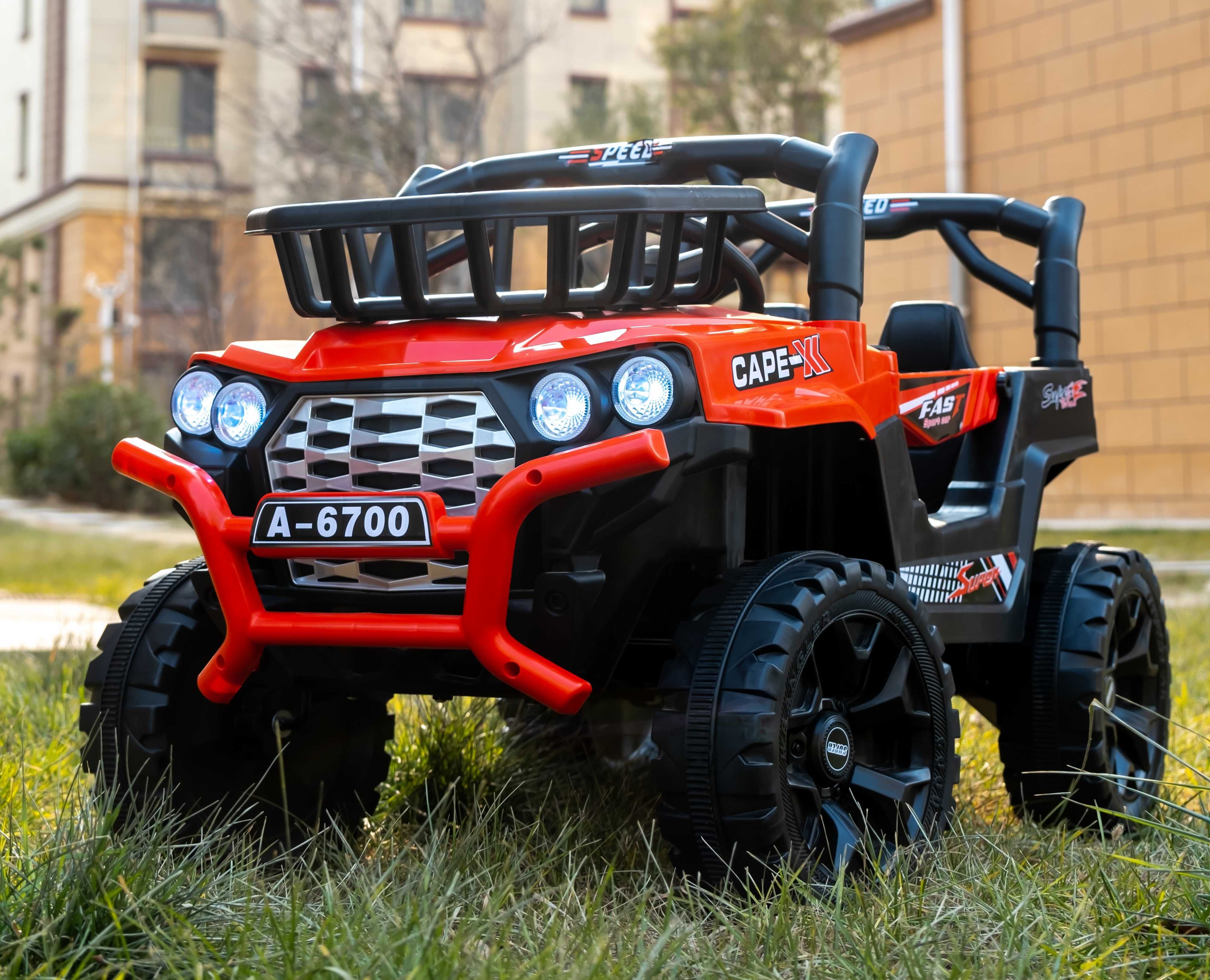 Masinuta electrica Kinderauto BJKQ6700, putere 4x 25W 12V RED
