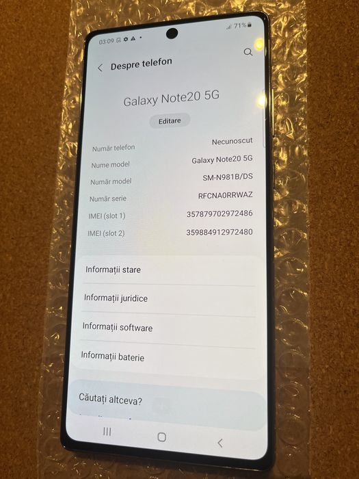 Samsung Galaxy Note 20 5G 256GB Grey ID-zuo820