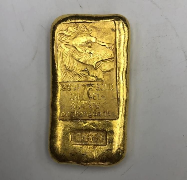 lingou Hong Kong 110 grame  placat aur de colectie