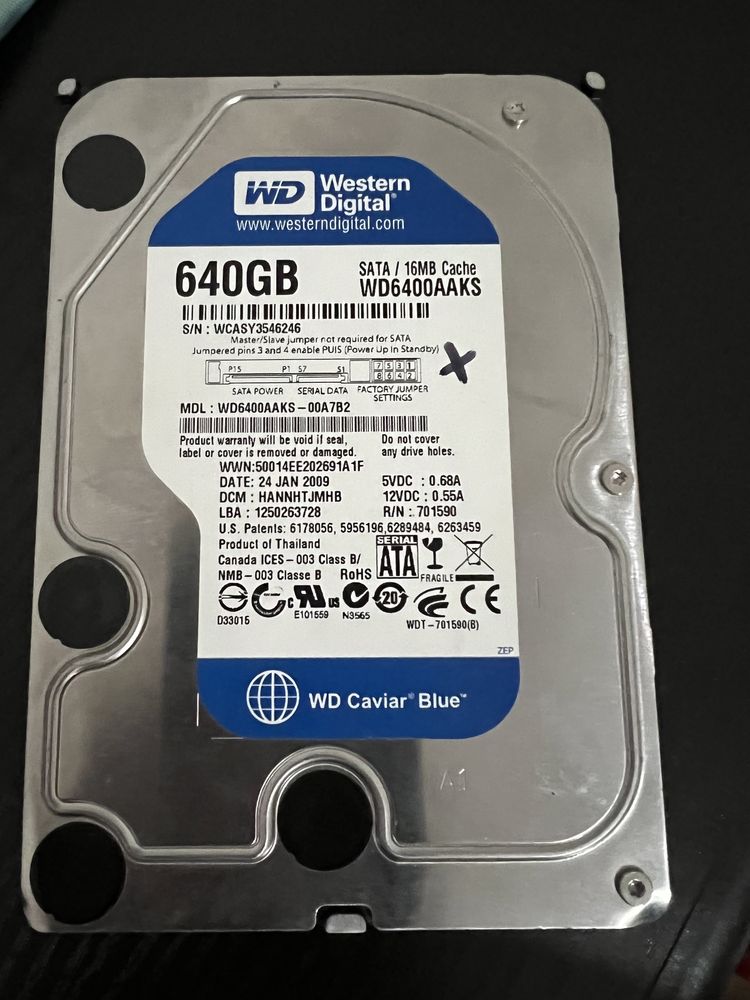 HDD Western Digital 640 GB